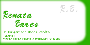 renata barcs business card